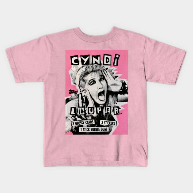 Cyndi Lauper Bubble Gum Pack by Topps Kids T-Shirt by offsetvinylfilm